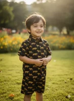 Kids Boys Tiger Print Cotton Co-Ord Set