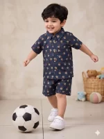 Kids Boys Floral Style Print Co-Ord Set