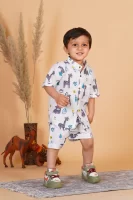Kids Boys Giraffe Print Cotton Co-Ord Set