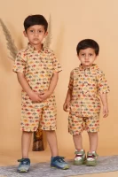 Elephant Print Cotton Co-Ord Outfit for Boys