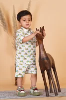 Cotton Co-Ord Set with Scooter Print for Kids Boys