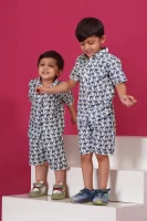 Kids Boys Camel Print Cotton Co-Ord Set