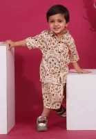 Kids Boys House Print Cotton Co-Ord Set