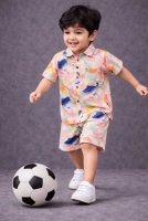 Boys Marvel Print Cotton Co-Ord Set