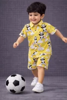 Kids Boys Panda Print Cotton Co-Ord Set