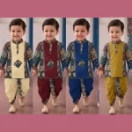 Festive Sibling Collection – Patchwork Peplum Palazzo & Kurta Dhoti Set | Brother & Sister Coordinated Patchwork Traditional Wear