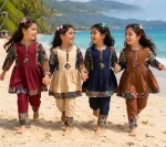 Festive Sibling Collection – Patchwork Peplum Palazzo & Kurta Dhoti Set | Brother & Sister Coordinated Patchwork Traditional Wear